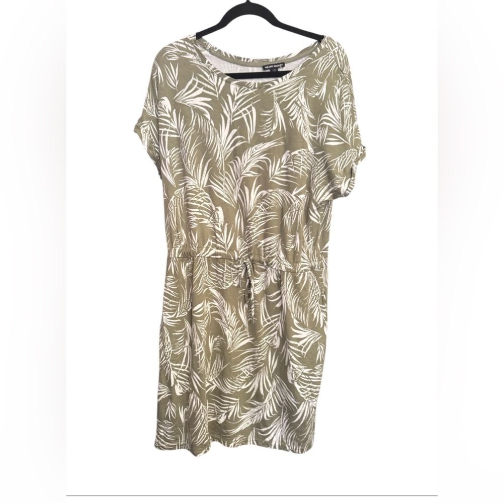 Hilary Radley NWOT Green & White Short Sleeve Dress